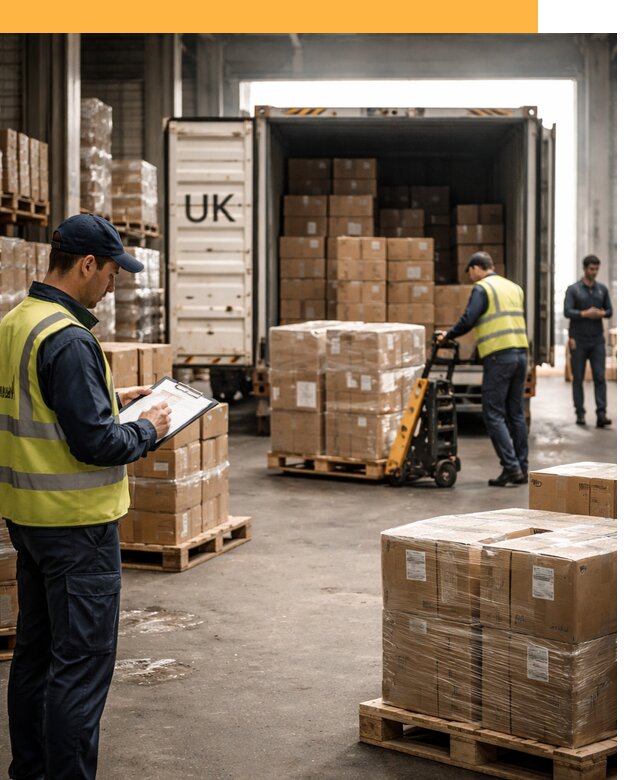 Доставка грузов из Великобритании с таможенным оформлением от 12980