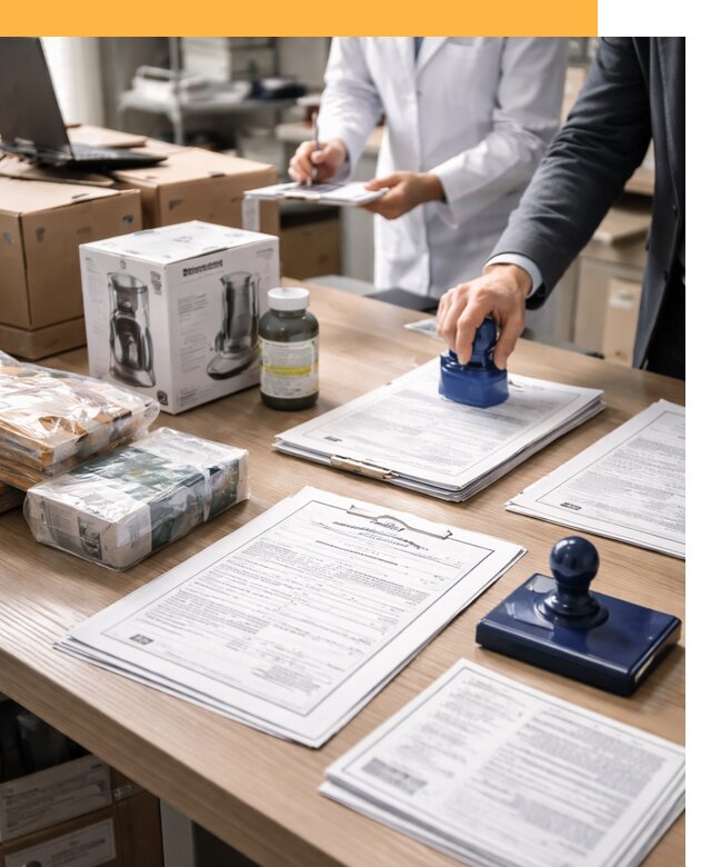 Сертификация импортных товаров от 12461 с таможенным сопровождением